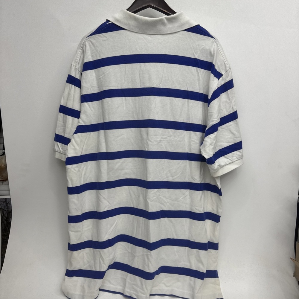 Polo Ralph Lauren Big And Tall Blue And White Striped Polo XLT - Picture 7 of 8